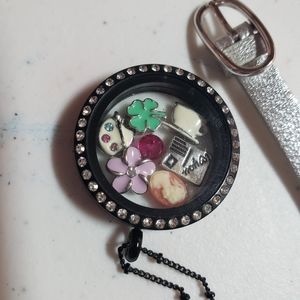 Origami Owl necklace and bracelet with charms